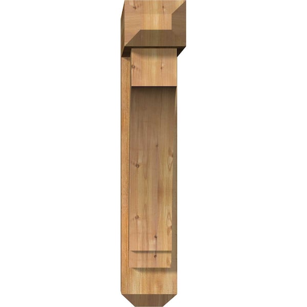 Imperial Craftsman Rough Sawn Bracket W/ Offset Brace, Western Red Cedar, 8W X 30D X 42H